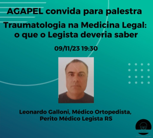 Palestra Traumatologia em Medicina Legal