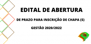 DIVULGAÇÃO EDITAL DE ABERTURA DE PRAZO PARA INSCRIÇÃO DE CHAPA (S) ELEIÇÕES AGAPEL 2020/2022